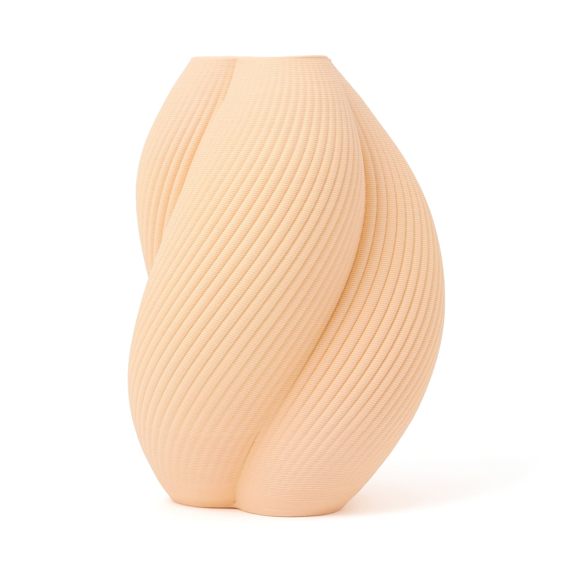 Ceramic 3D Flower Vase Medium Light Beige