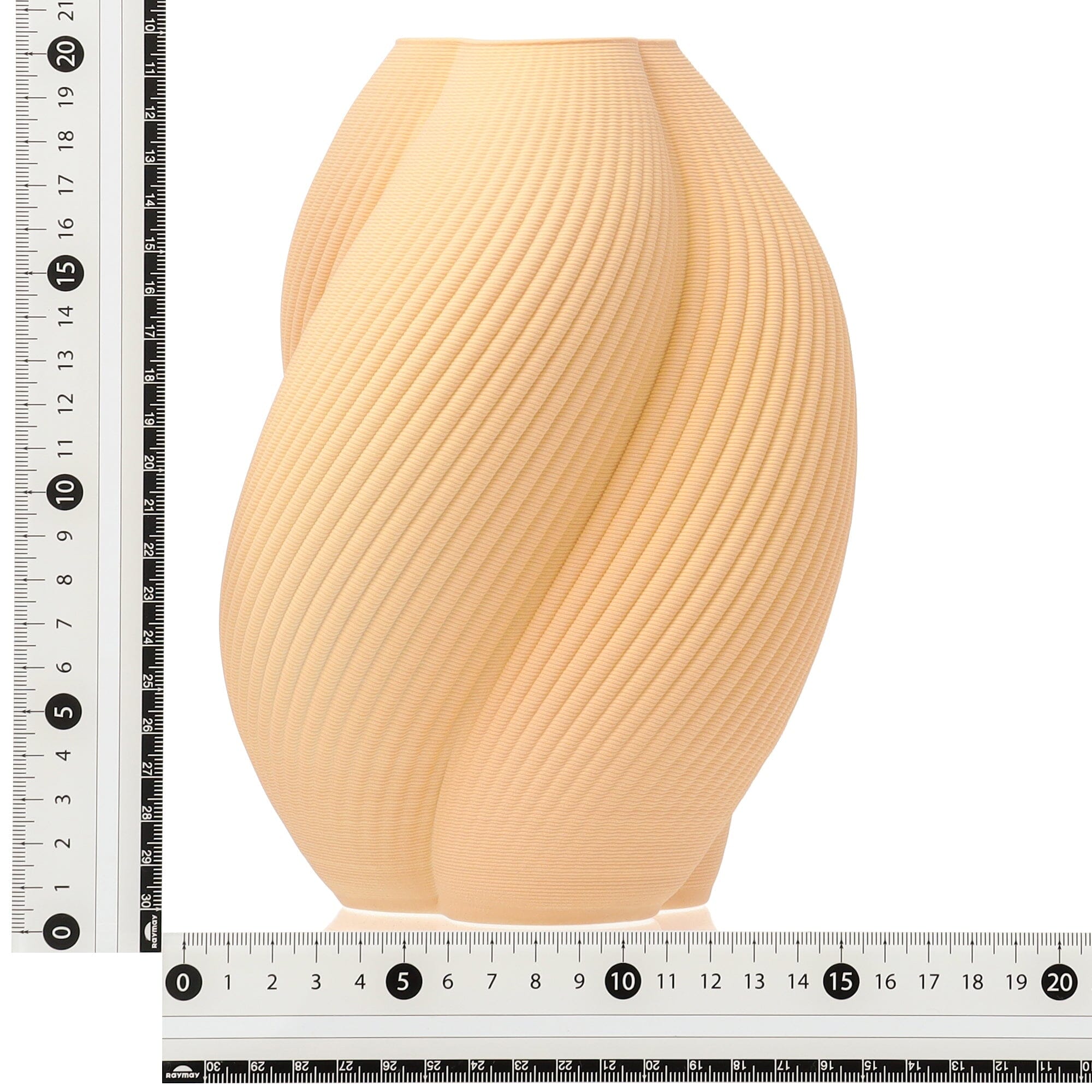 Ceramic 3D Flower Vase Medium Light Beige