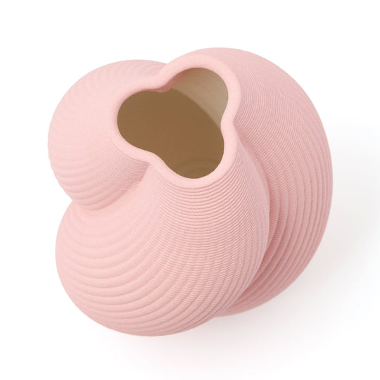 Ceramic 3D Flower Vase Small Pink