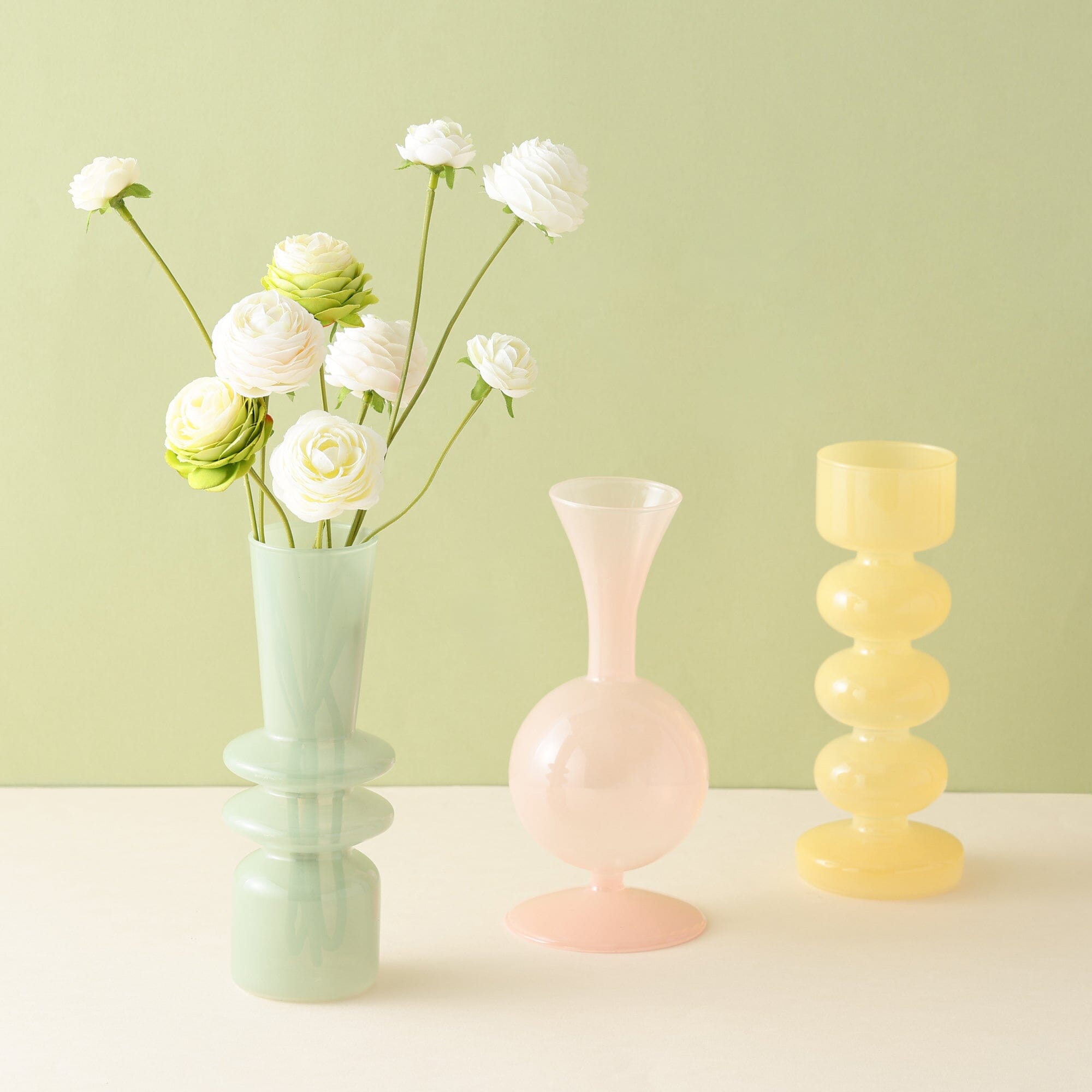 Totem Flower Vase Light Green