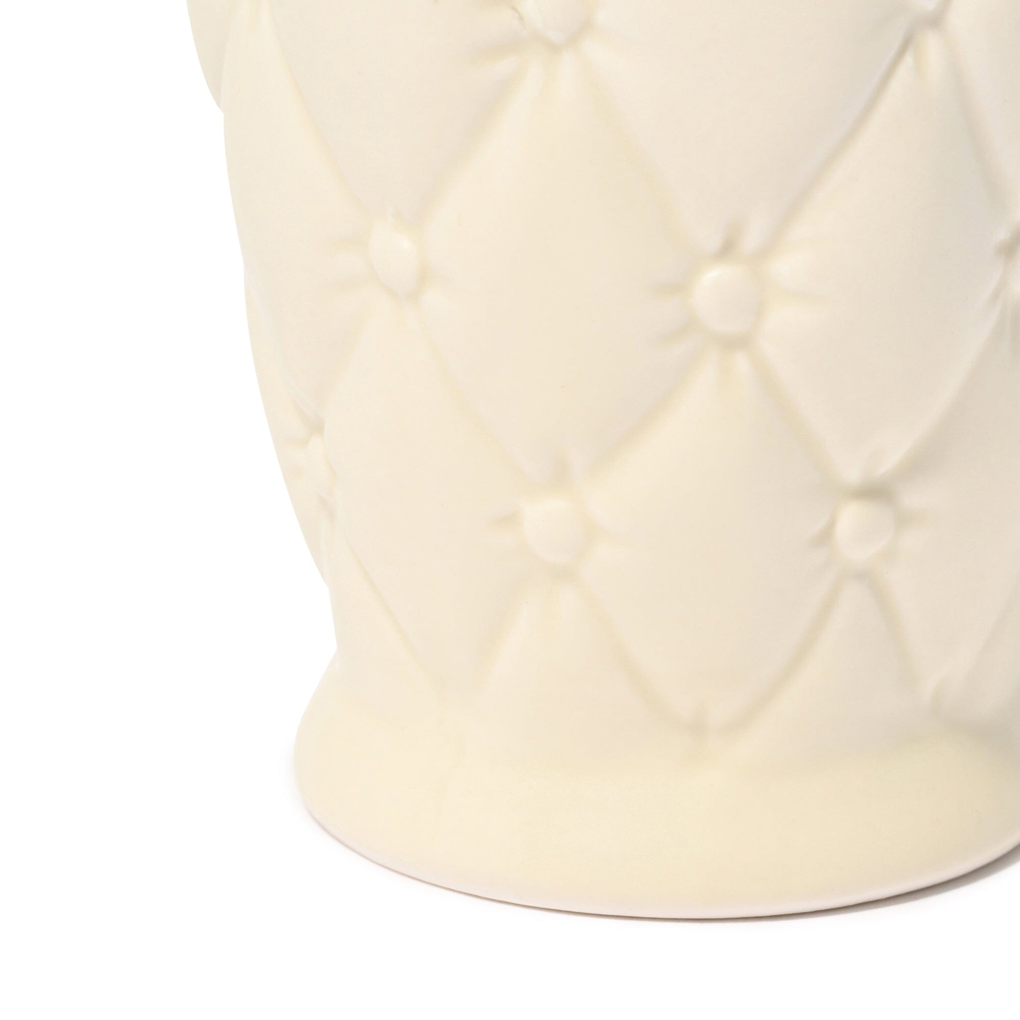 Ceramic Quilt Flower Vase Small Ivory