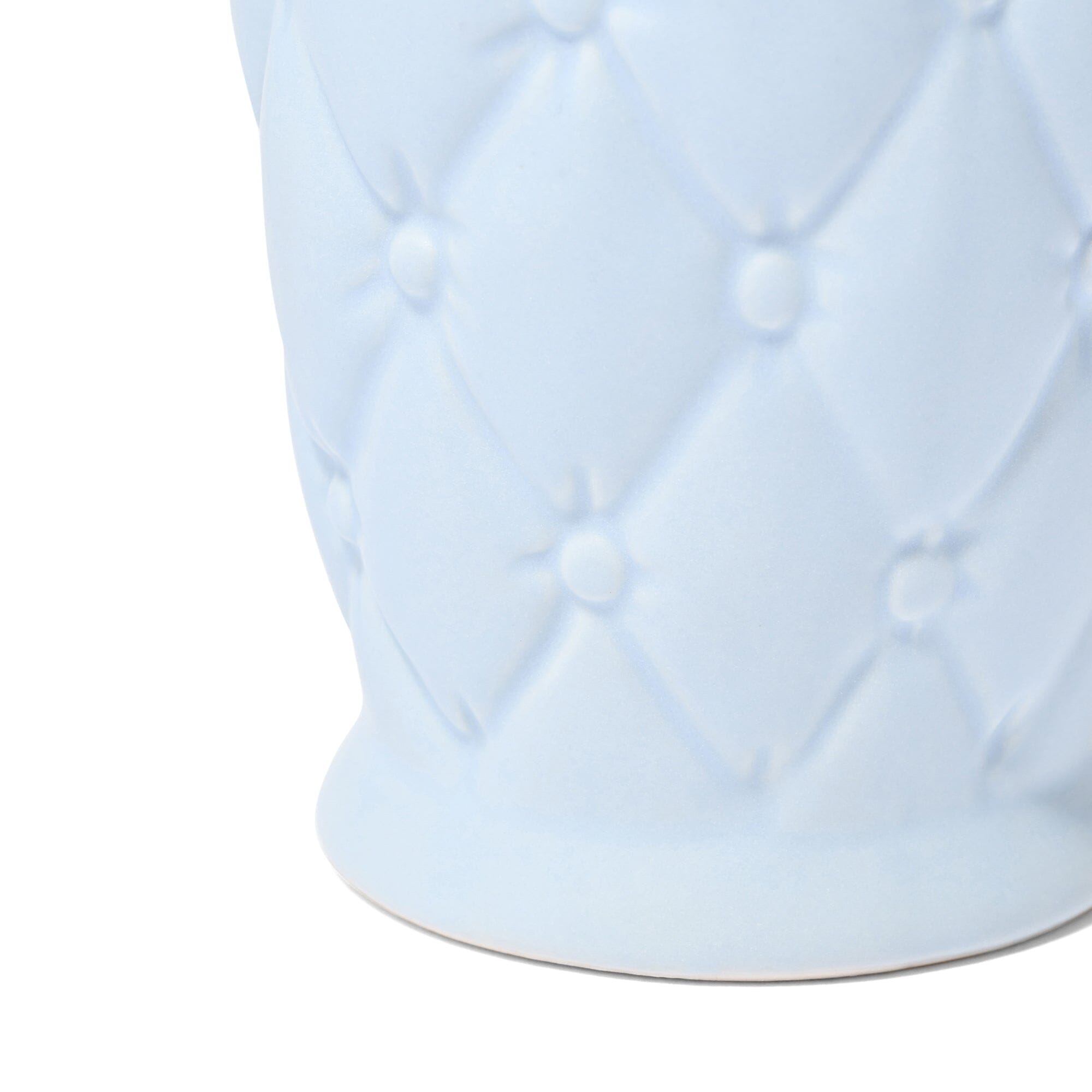 Ceramic Quilt Flower Vase Small Light Blue