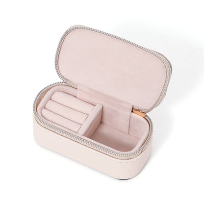 Bicolor Mini Travel Jewelry Box  Ivory