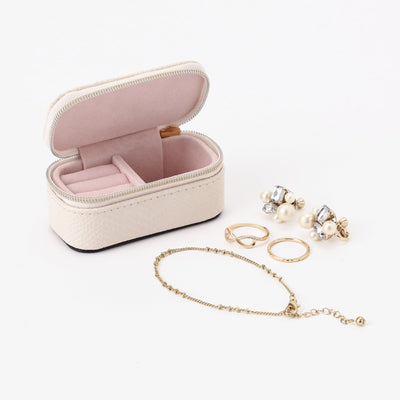 Flavia Mini Travel Jewelry box  Ivory