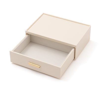Stacking Jewelry Box Open Multi L White