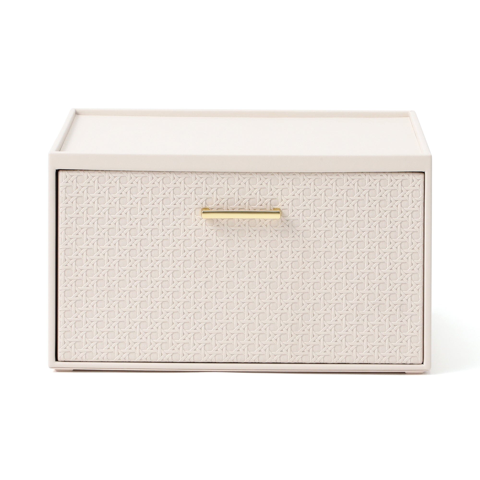 Embossed Stacking Drawer Medium Ivory