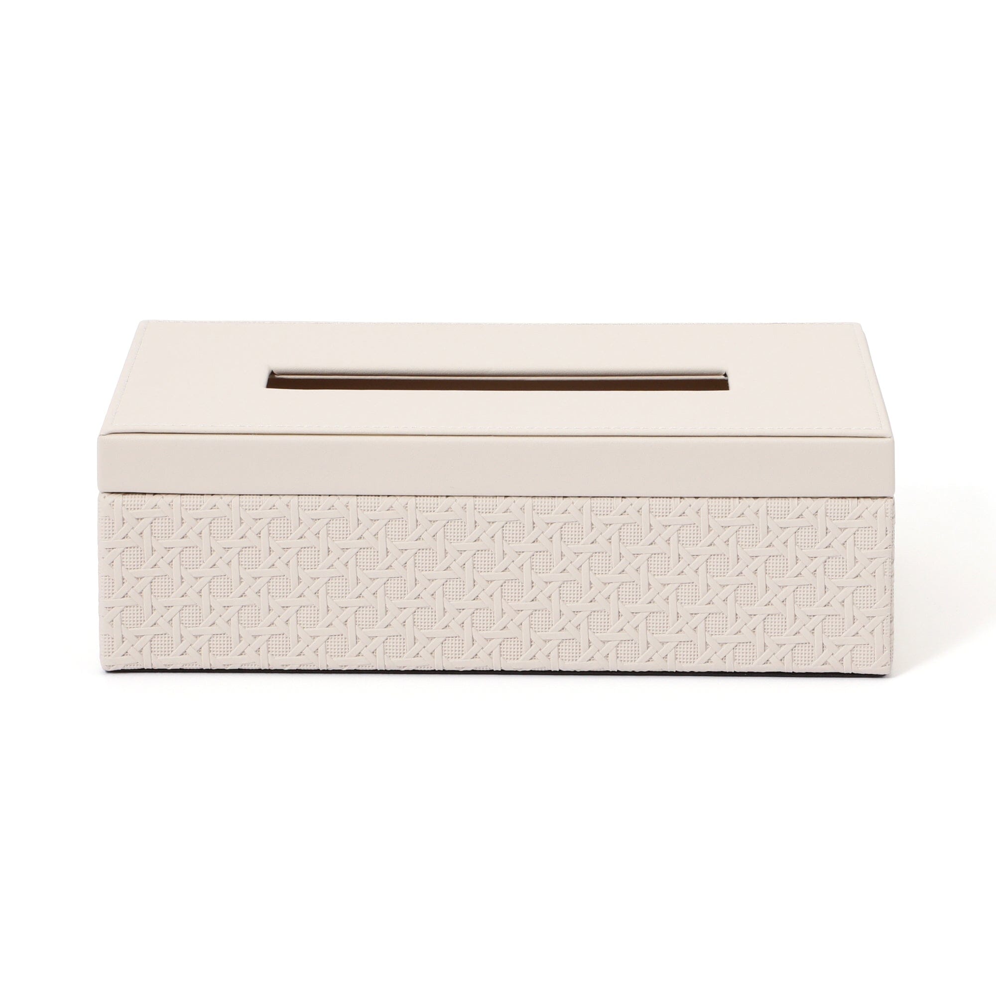 Embossed Tissue Box Ivory