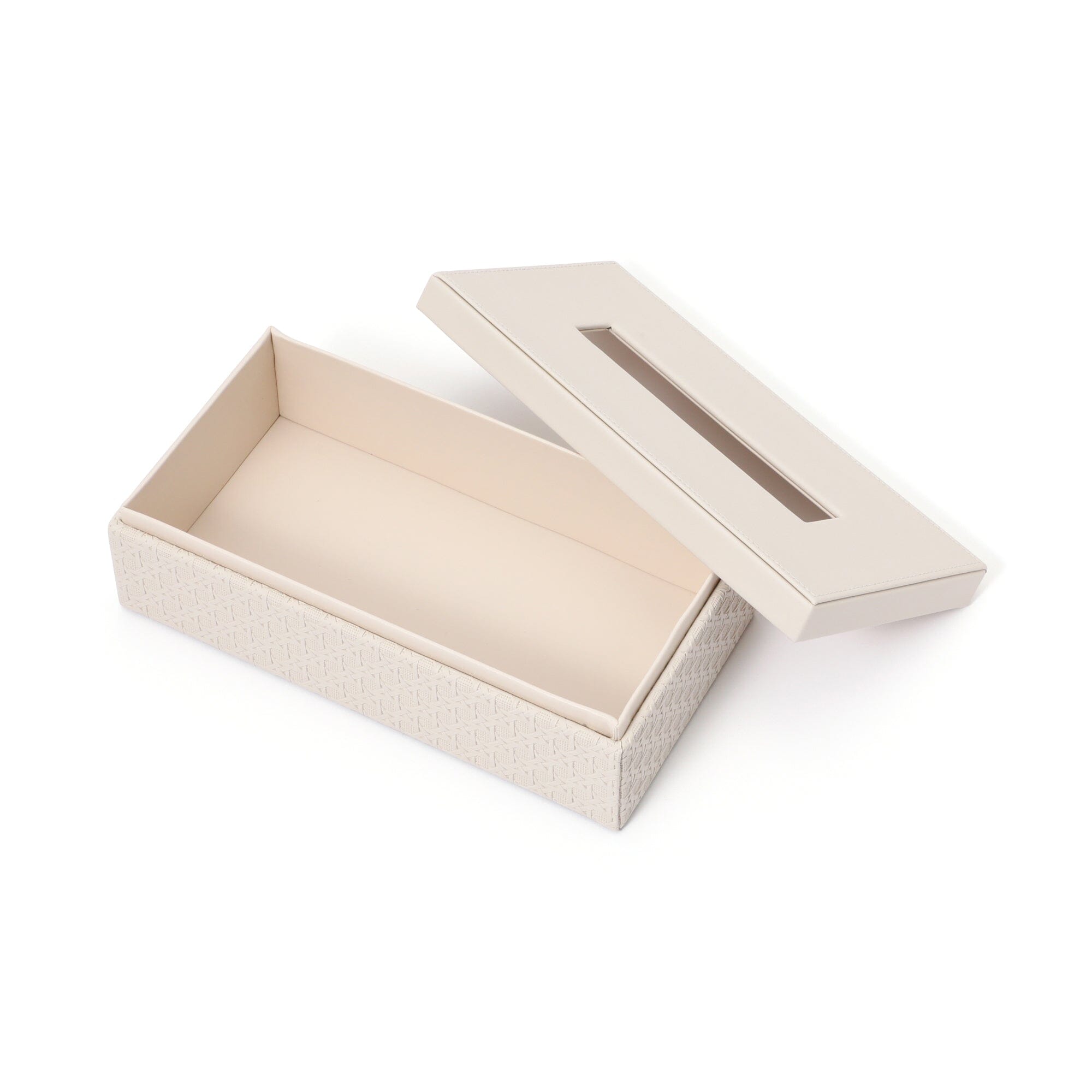 Embossed Tissue Box Ivory