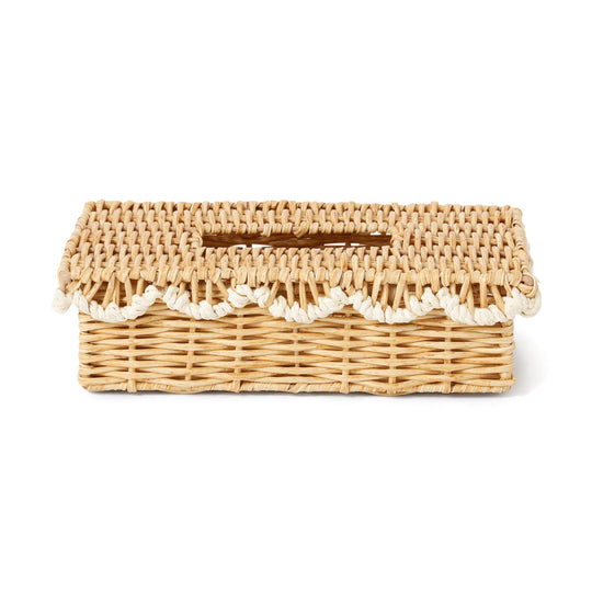 Scallop Tissue Box White