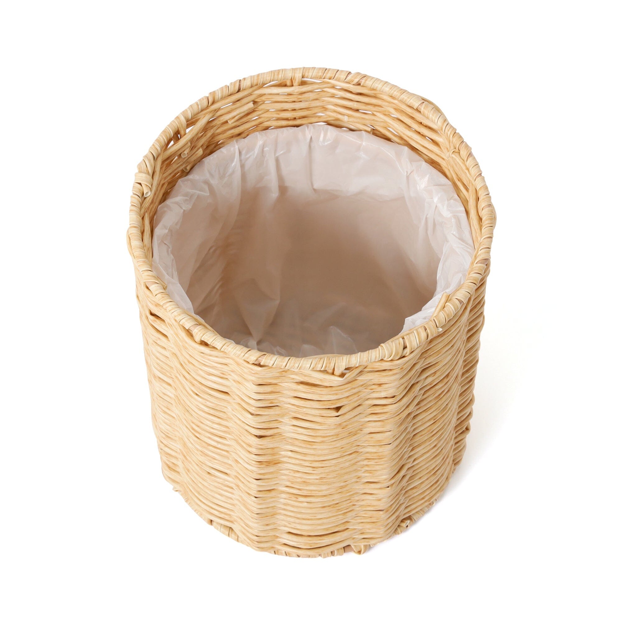 Scallop Trash Can Small White