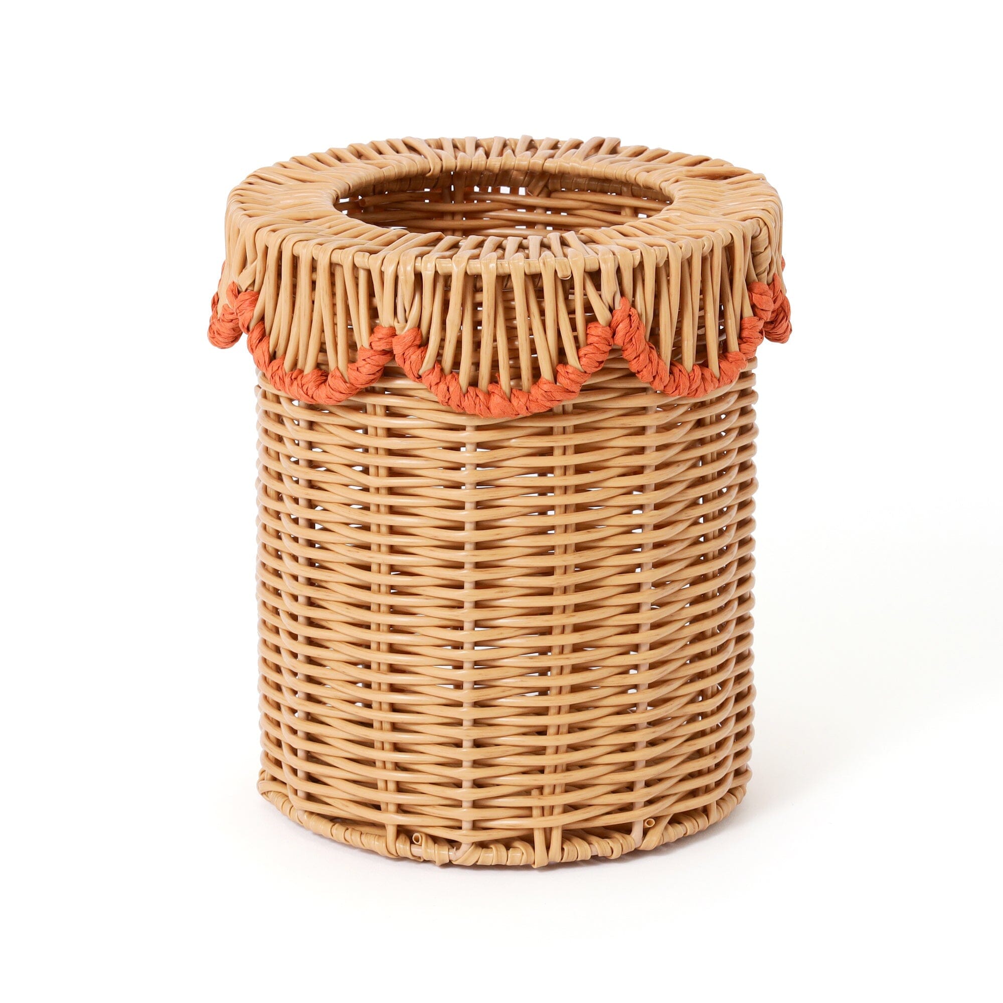 Scallop Trash Can Small Orange
