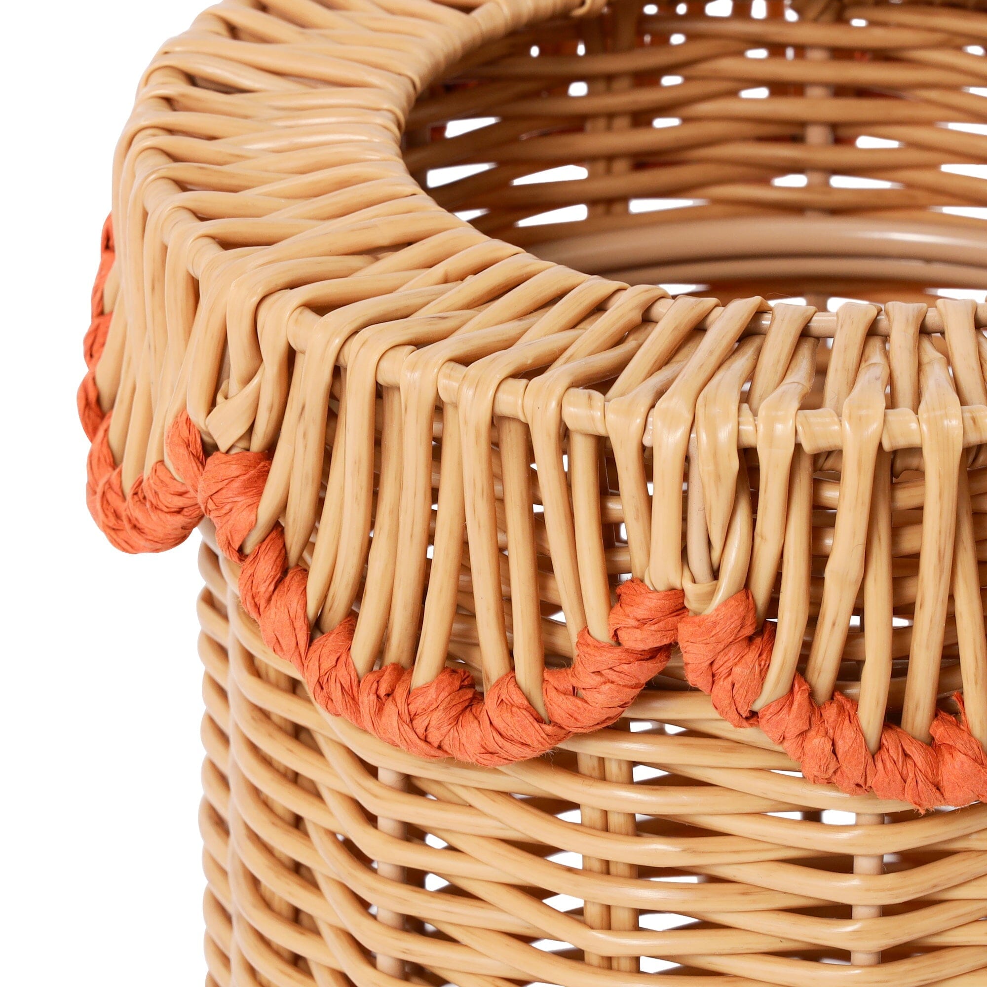 Scallop Trash Can Small Orange