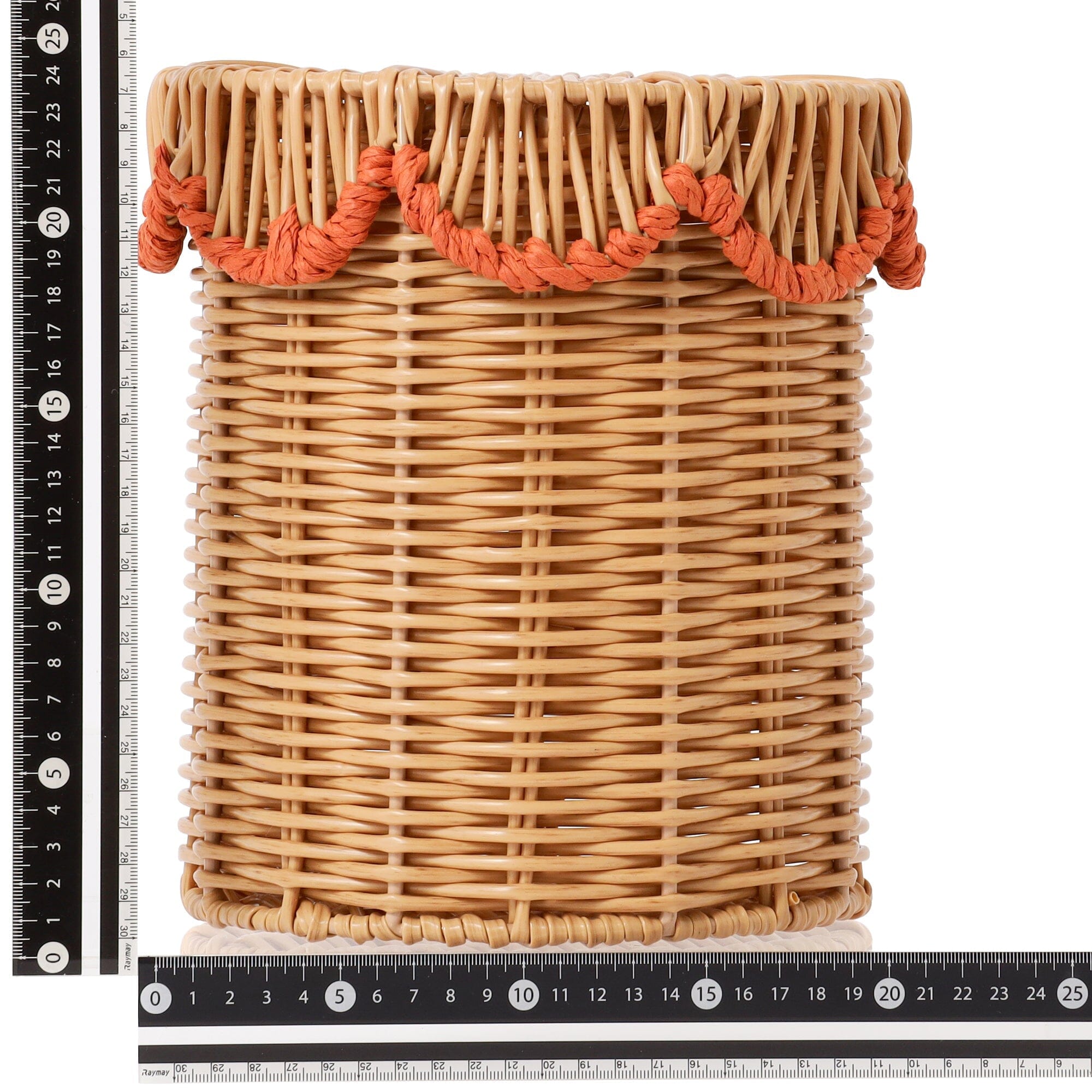 Scallop Trash Can Small Orange
