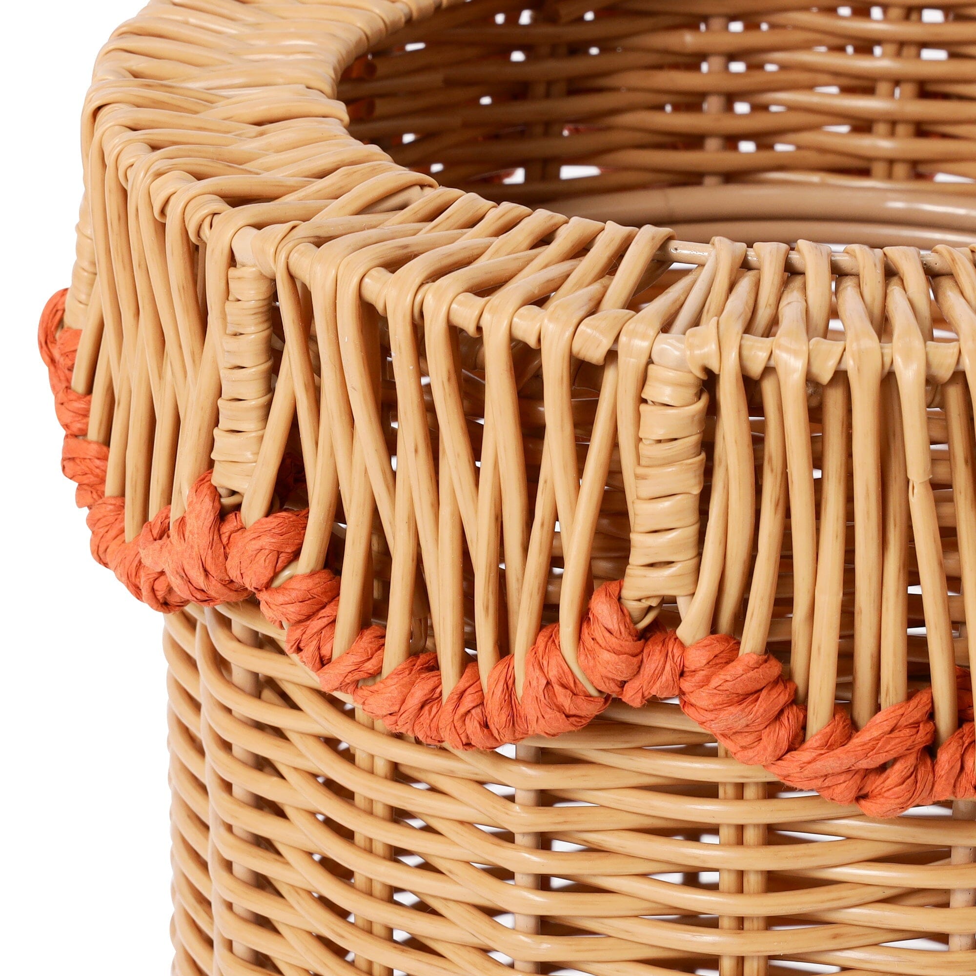 Scallop Trash Can Large Orange