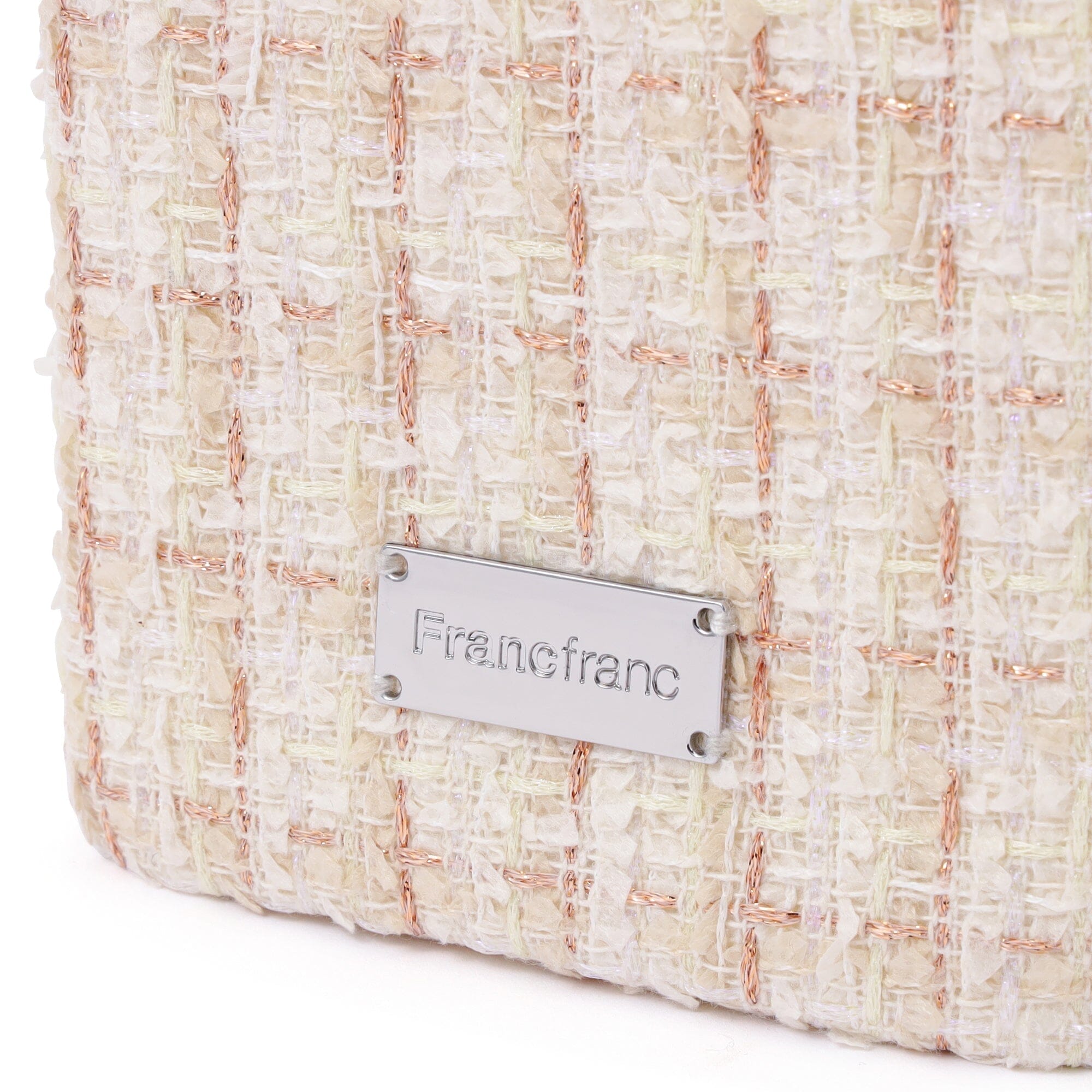 Compact Tweed Tissue Cover Ivory