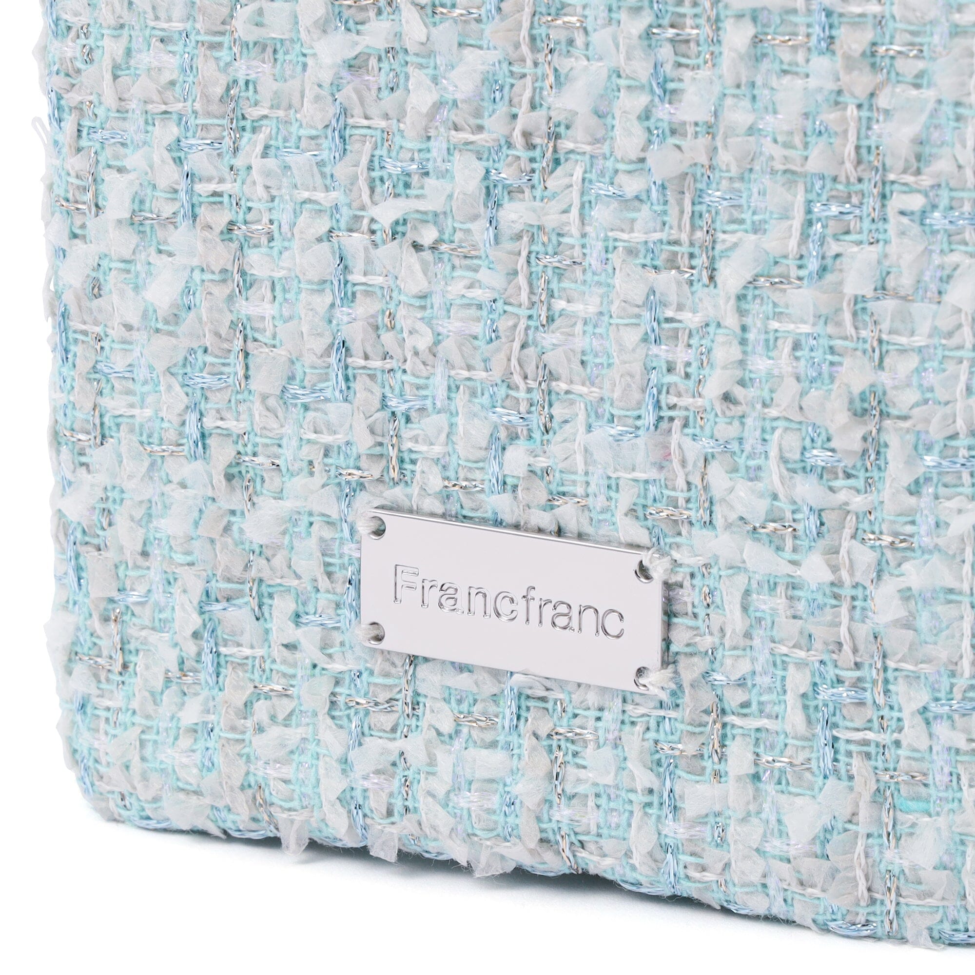 Compact Tweed Tissue Cover Blue