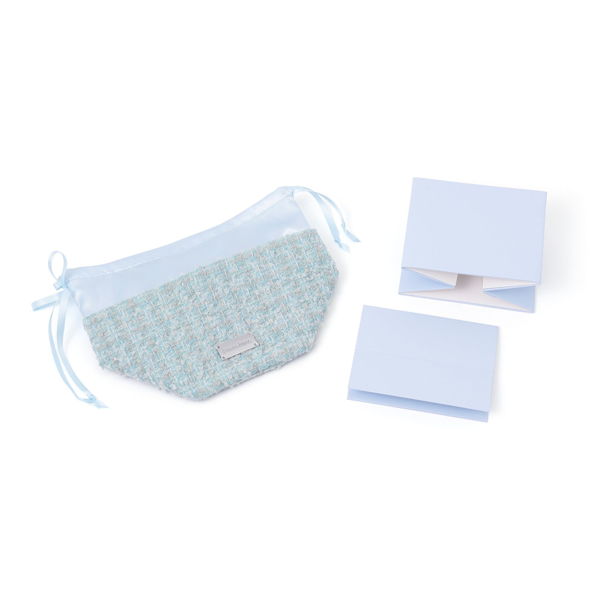 Compact Tweed Tissue Cover Blue