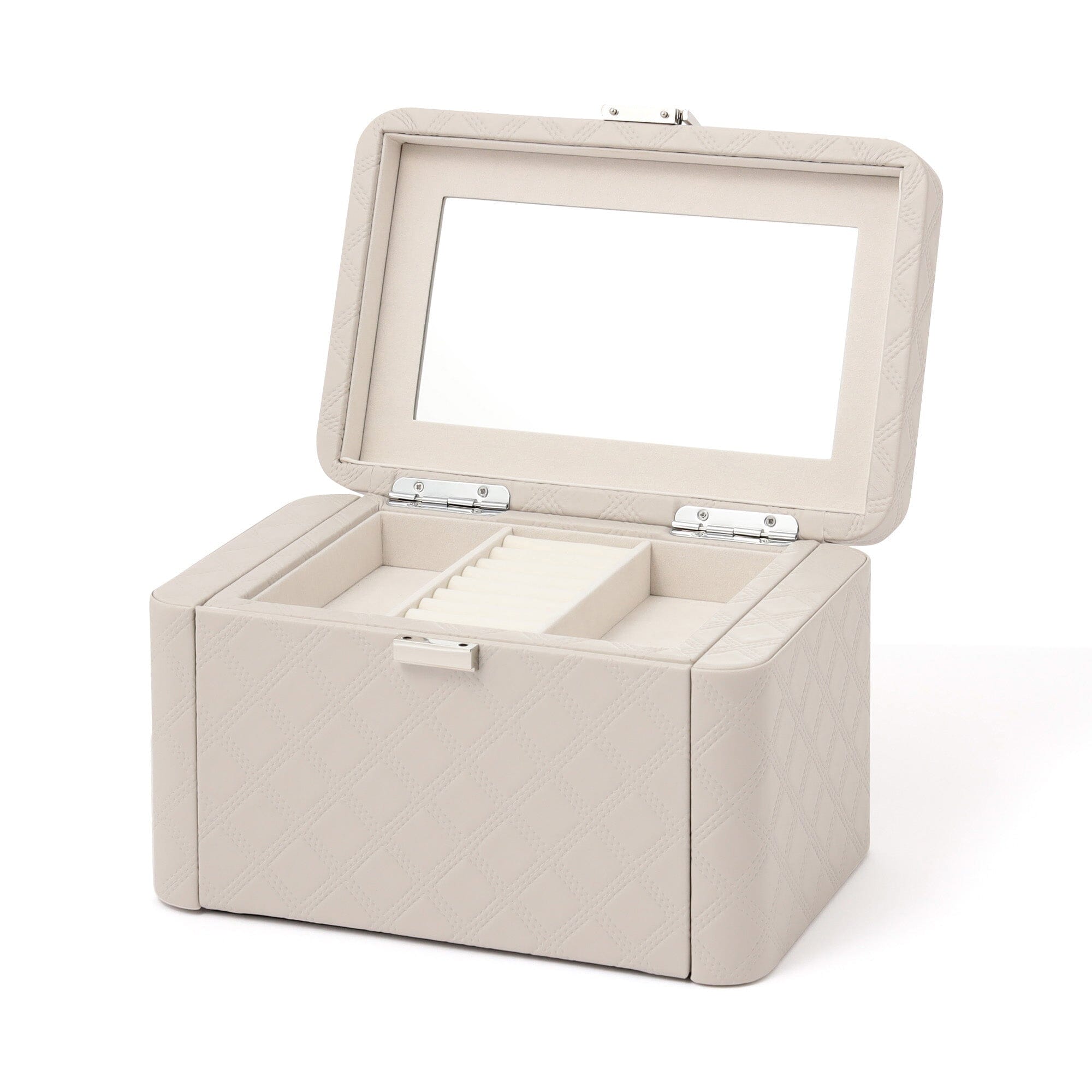 Quilt Jewelry Box Gray