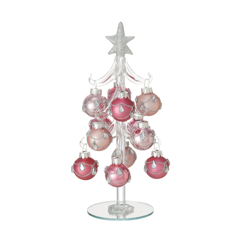 Glass Tree Ball M Pink