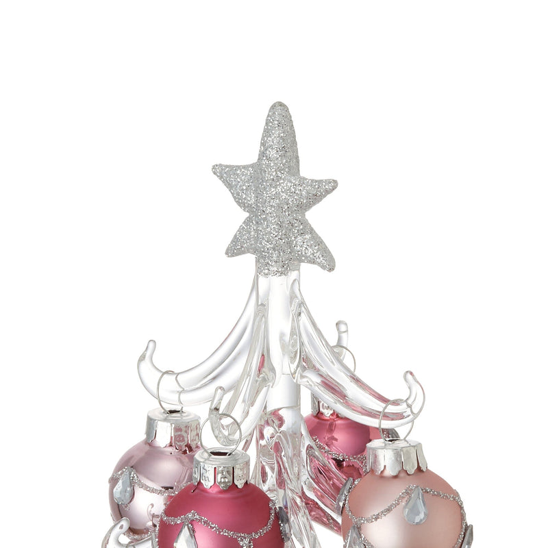 Glass Tree Ball M Pink