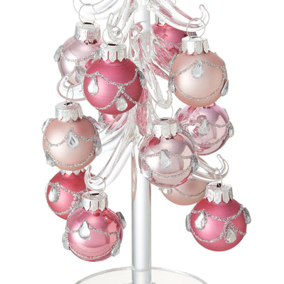 Glass Tree Ball M Pink