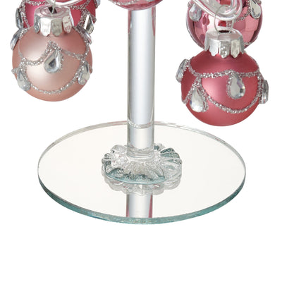 Glass Tree Ball M Pink