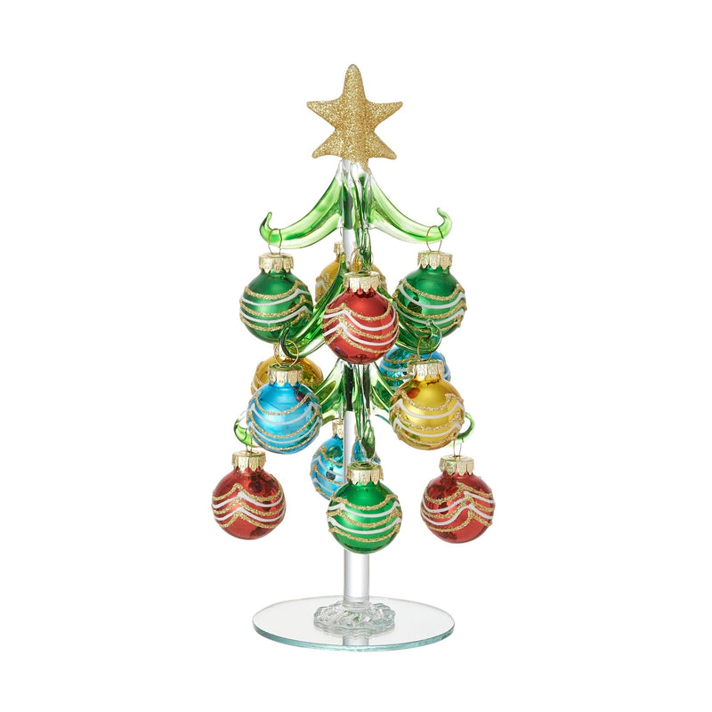 Glass Tree Ball M Green