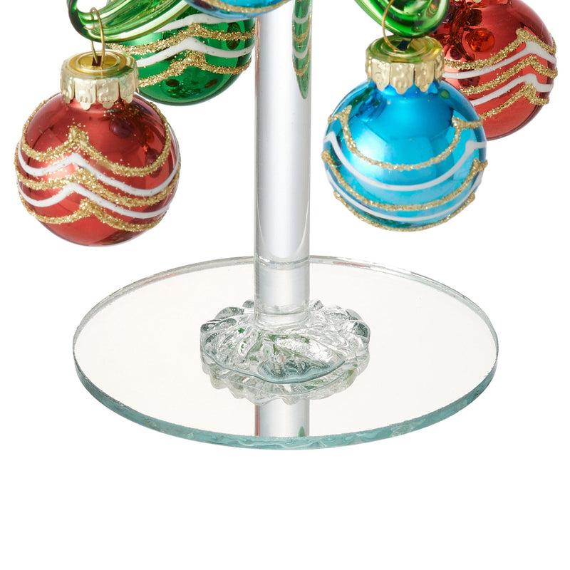 Glass Tree Ball M Green