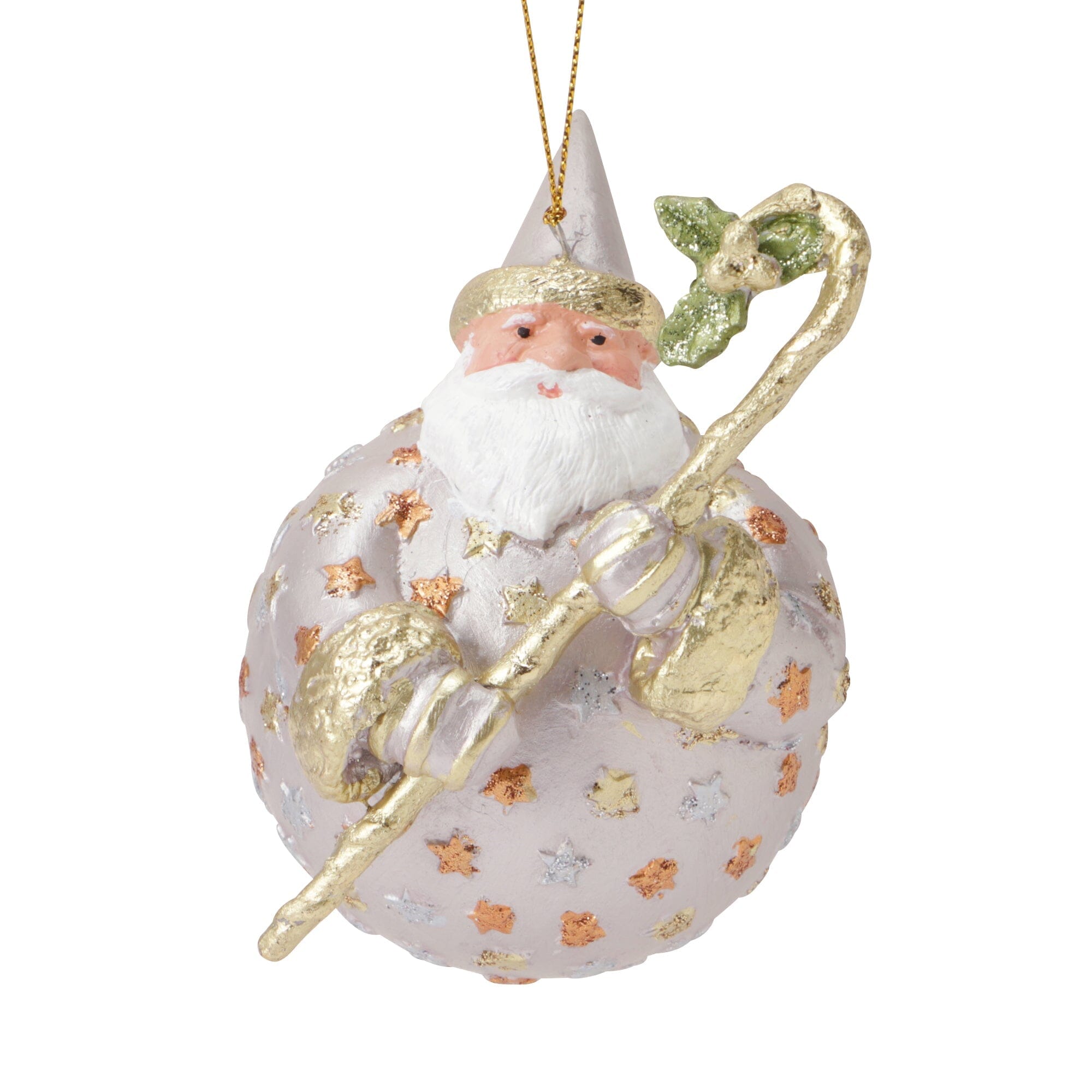 Resin Ornament Santa Pink