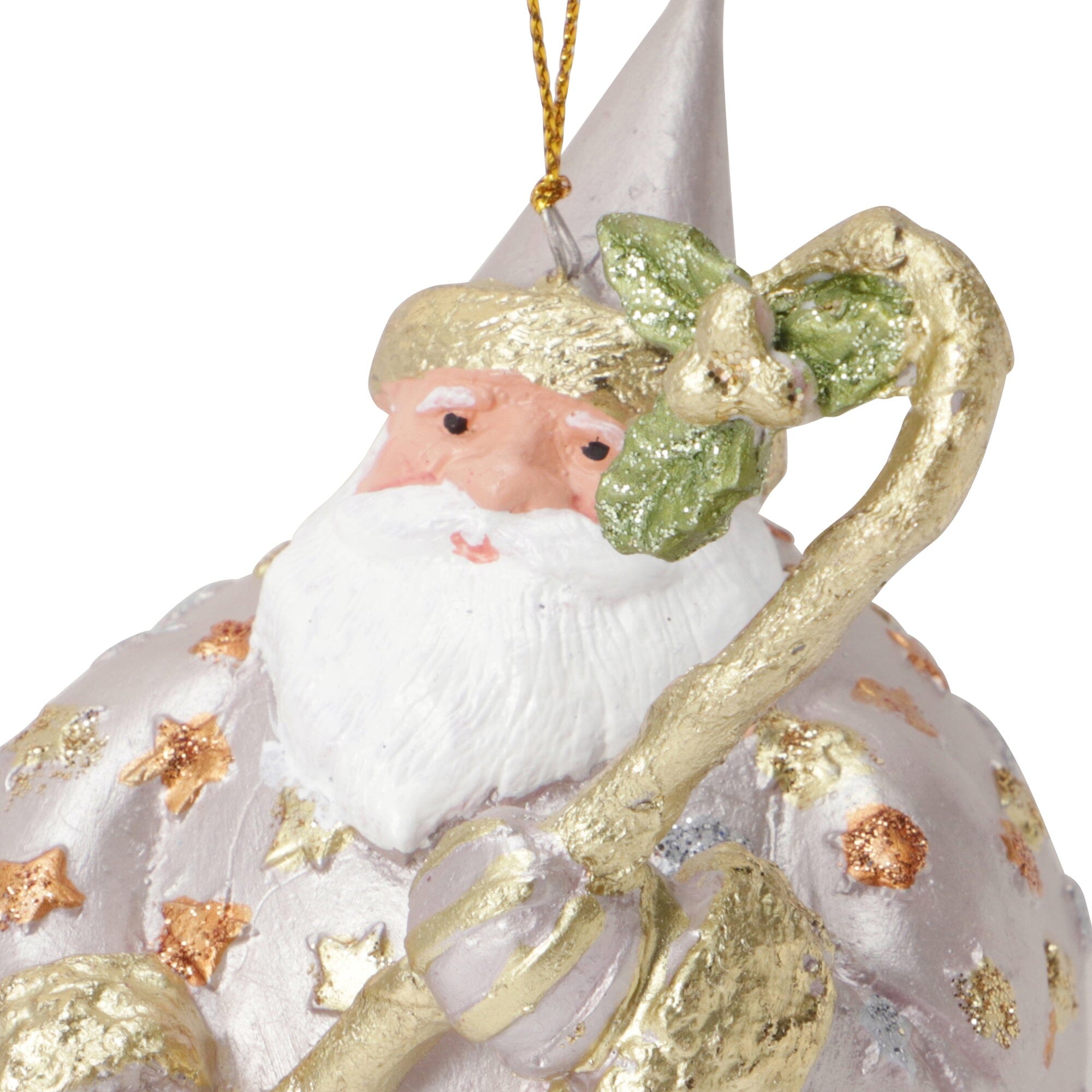 Resin Ornament Santa Pink