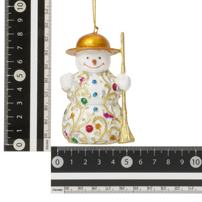 Resin Ornament Snowman White