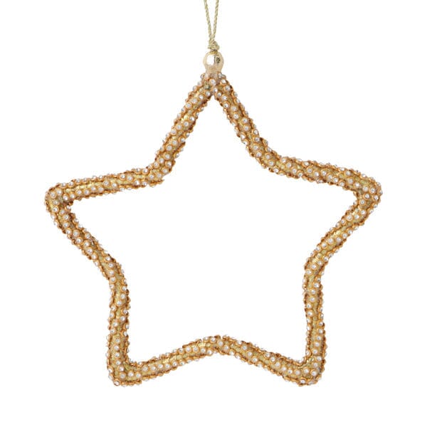 Rhinestone Ornament Frame Star Gold