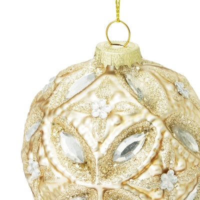 Glass Ornament Gold Ball