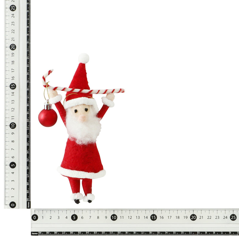 Fabric Ornament Santa Candy