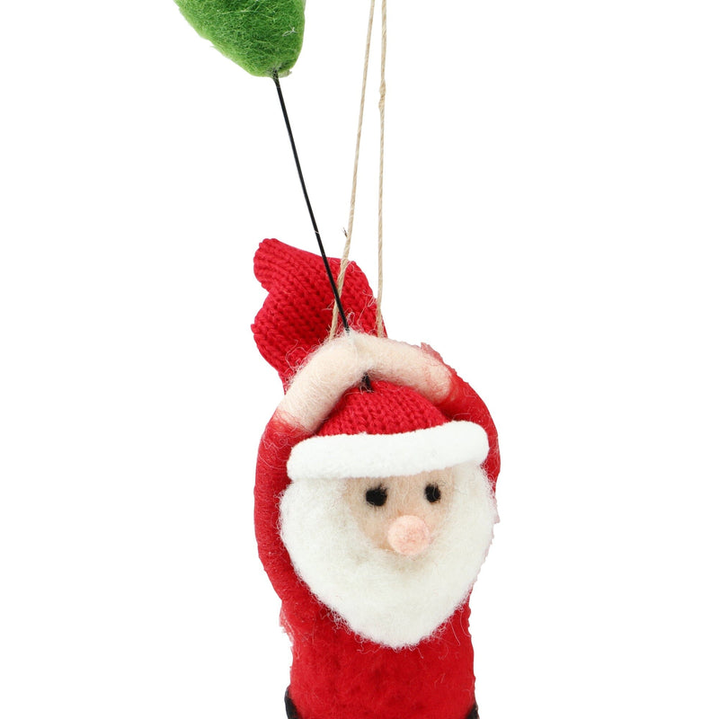 Fabric Ornaments Santa Balloons