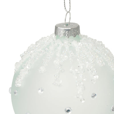 Glass Ornament Frill Blue