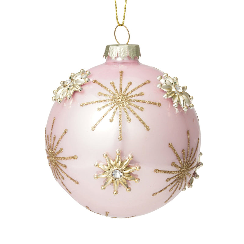 Glass Ornament Bijou Pink