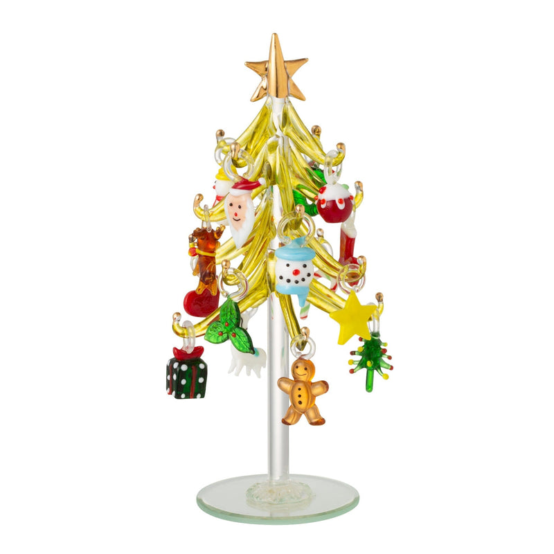 Glass Tree Multi Ornament Large Green