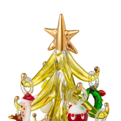 Glass Tree Multi Ornament Large Green