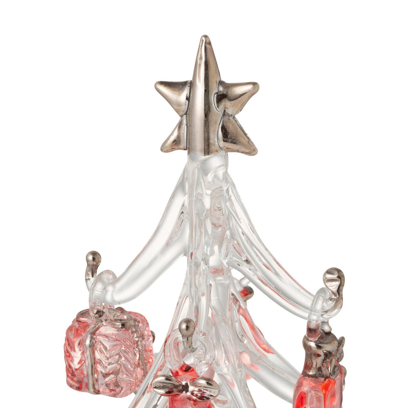 Glass Tree Multi Ornament Large Pink