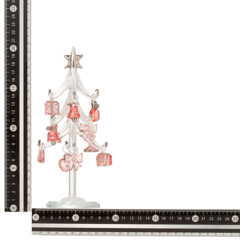 Glass Tree Multi Ornament Large Pink