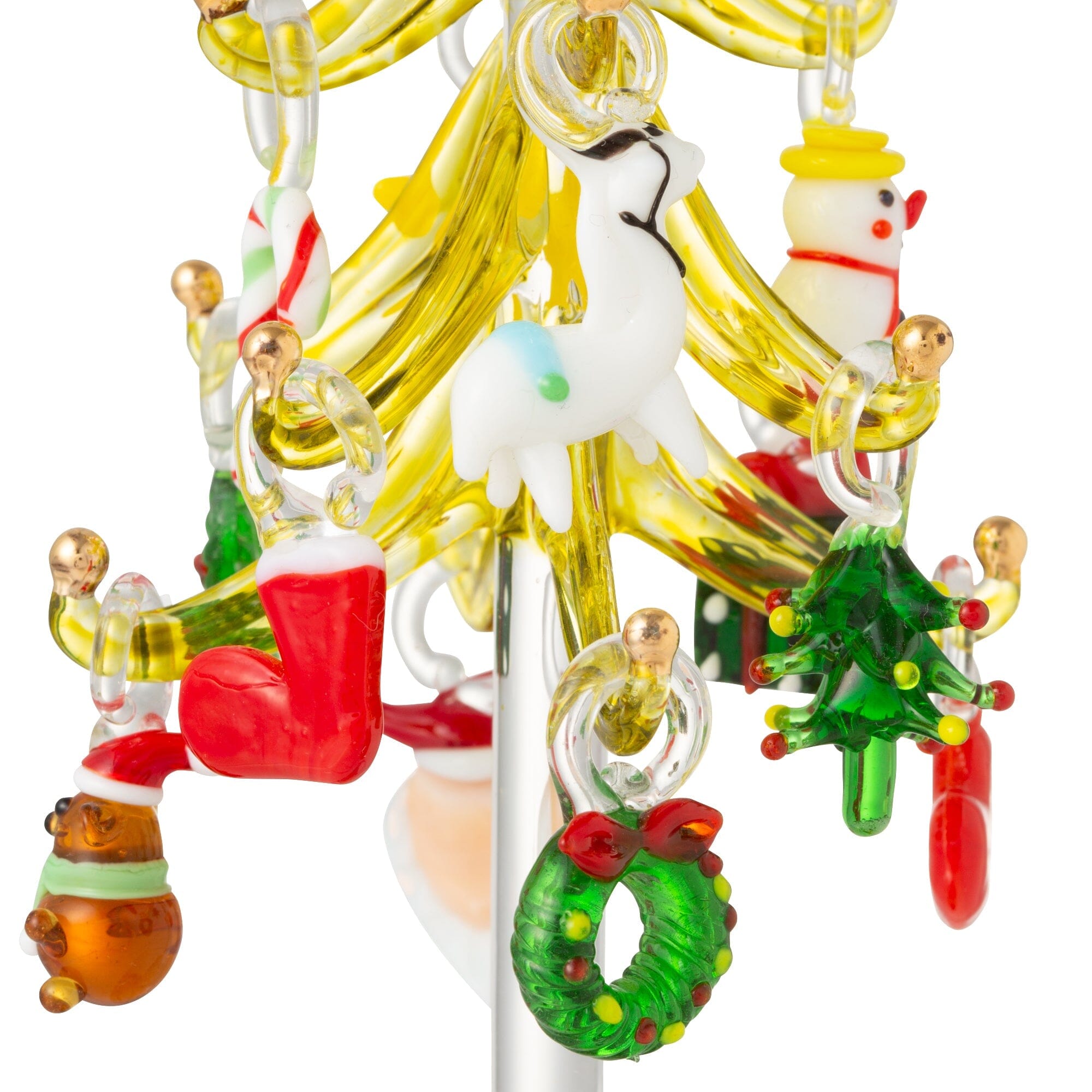 Glass Tree Multi Ornament Small Green