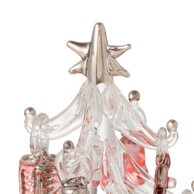 Glass Tree Multi Ornament Small Pink