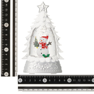 Snow Globe Lighting Tree M White