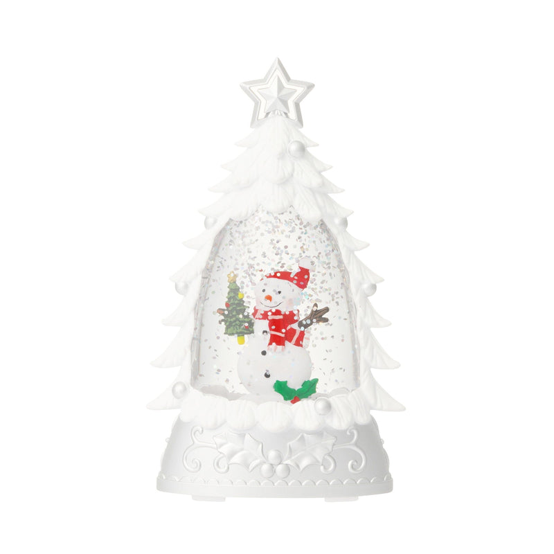 Snow Globe Lighting Tree M White