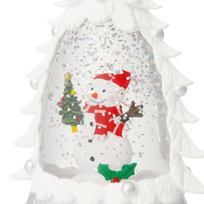 Snow Globe Lighting Tree M White