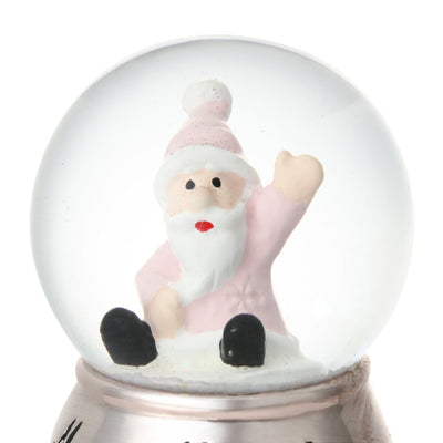 Snow Globe Santa Xs Pink