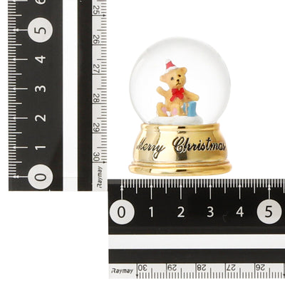 Snow Globe Bear Xs Gold