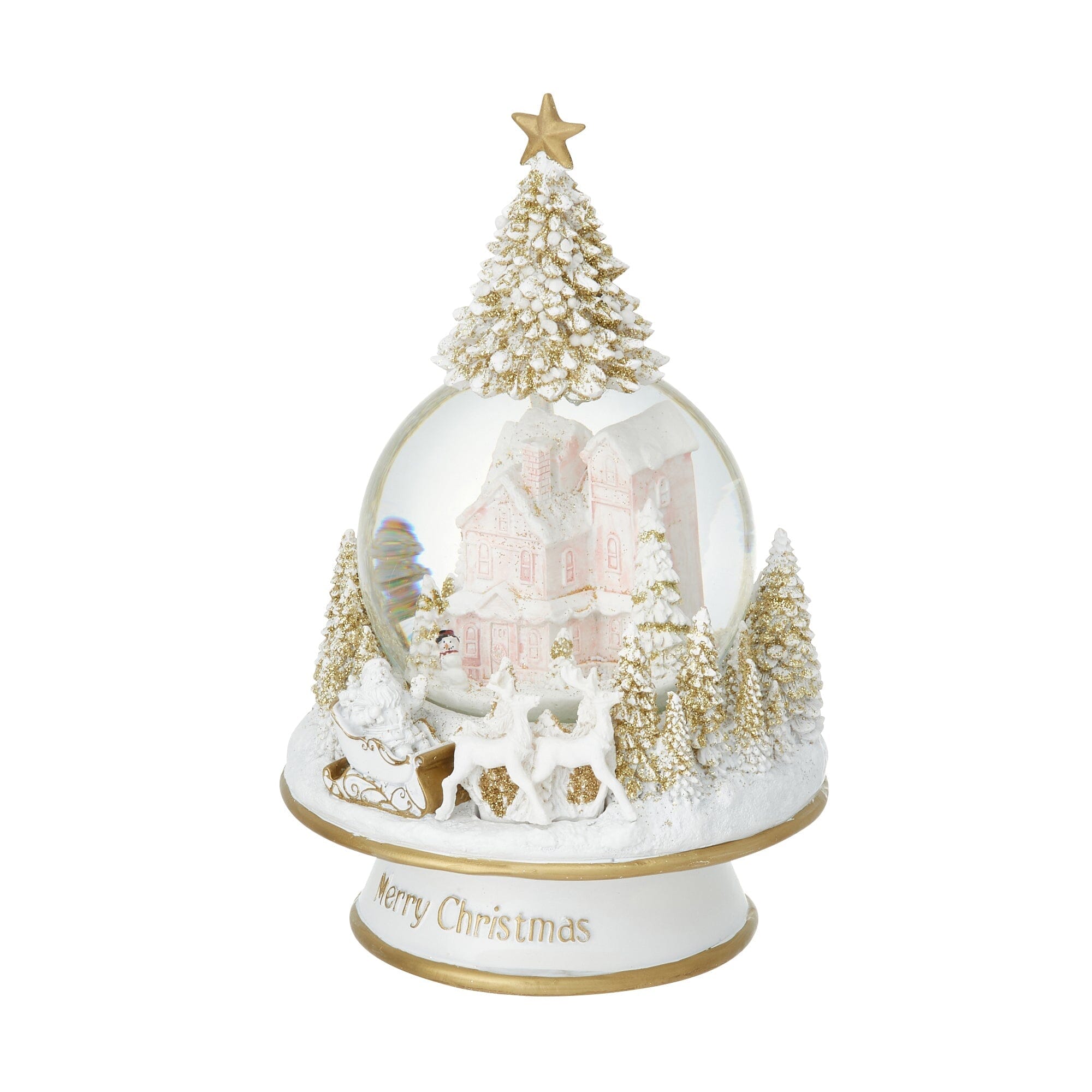 Snow Globe Tree Town Xl Pink