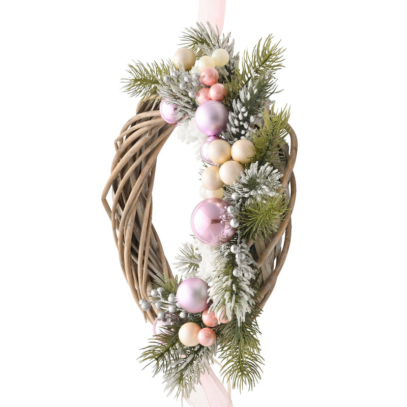 Wreath Asymmetrical Medium Pink